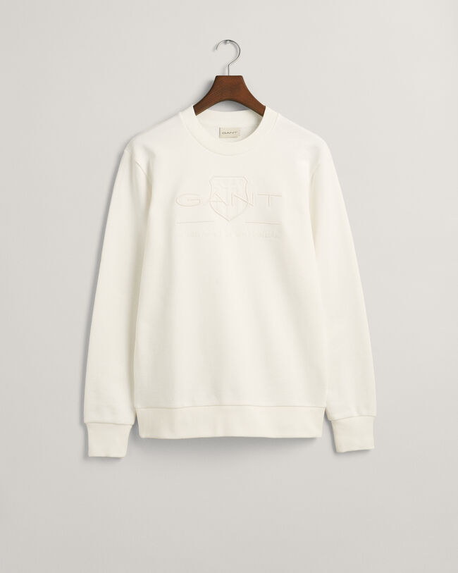 Tonal Shield sweatshirt met ronde hals
