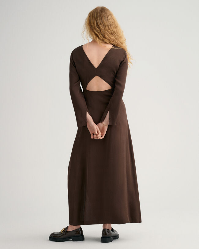 Maxi-jurk met blote rug