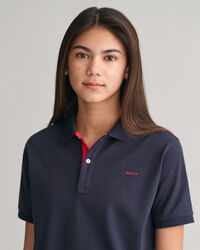 Teens Contrast piqu&eacute; poloshirt