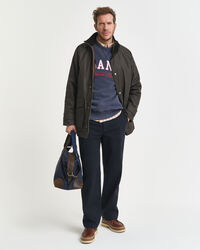 Graphic sweatshirt met ronde hals in collegestijl