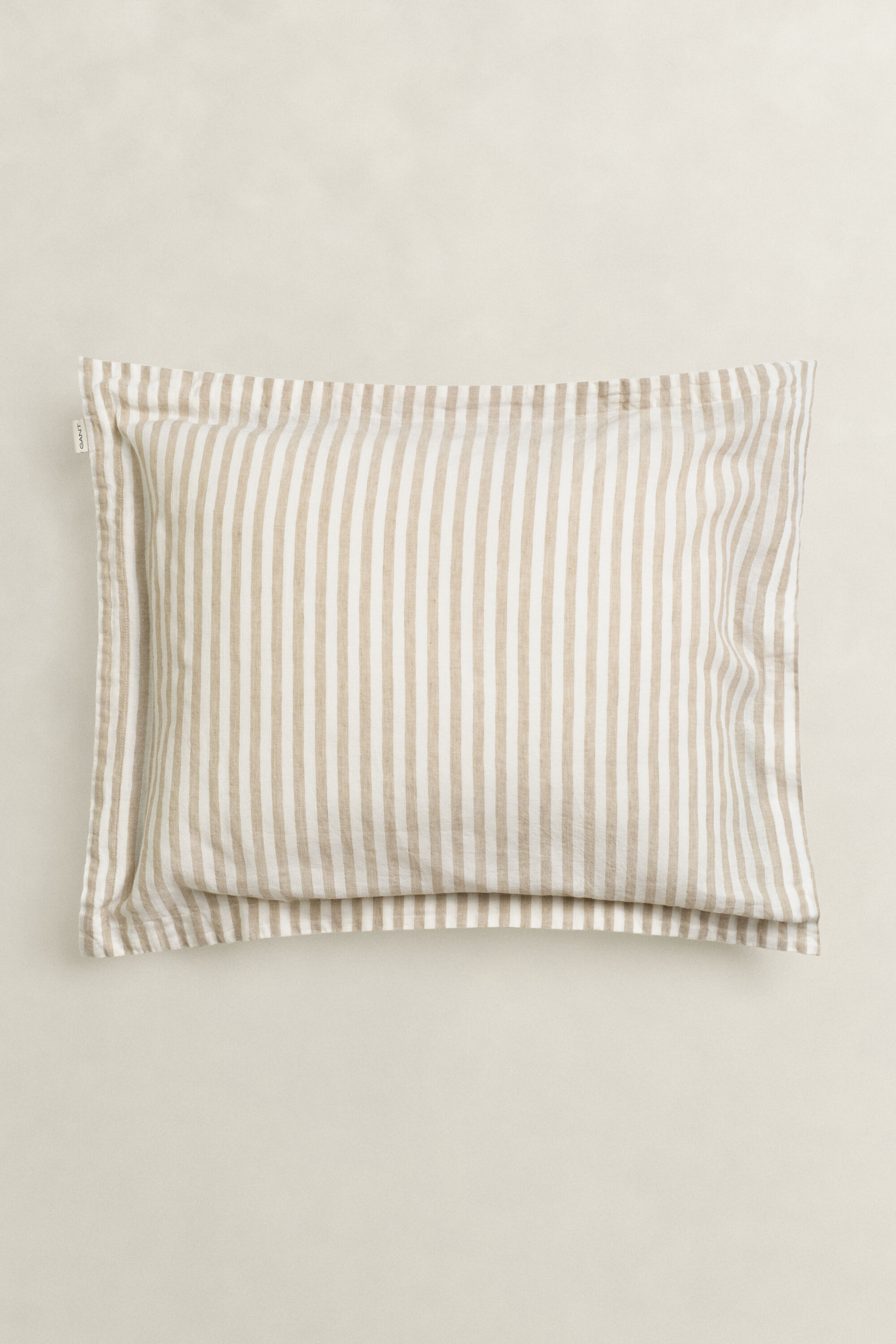 Gestreepte kussenhoes van katoen en linnen