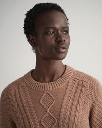 Kabeltrui met ronde hals