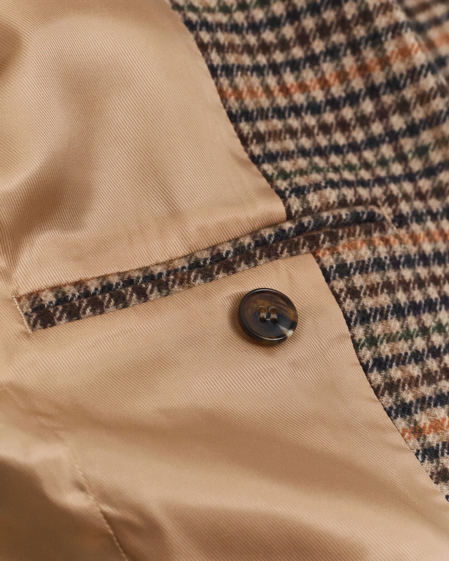 Regular fit wollen blazer met pied-de-poule