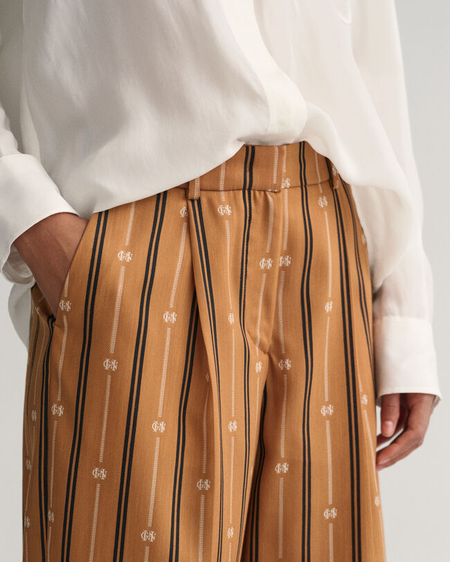 Relaxed Fit Monogram gestreepte broek