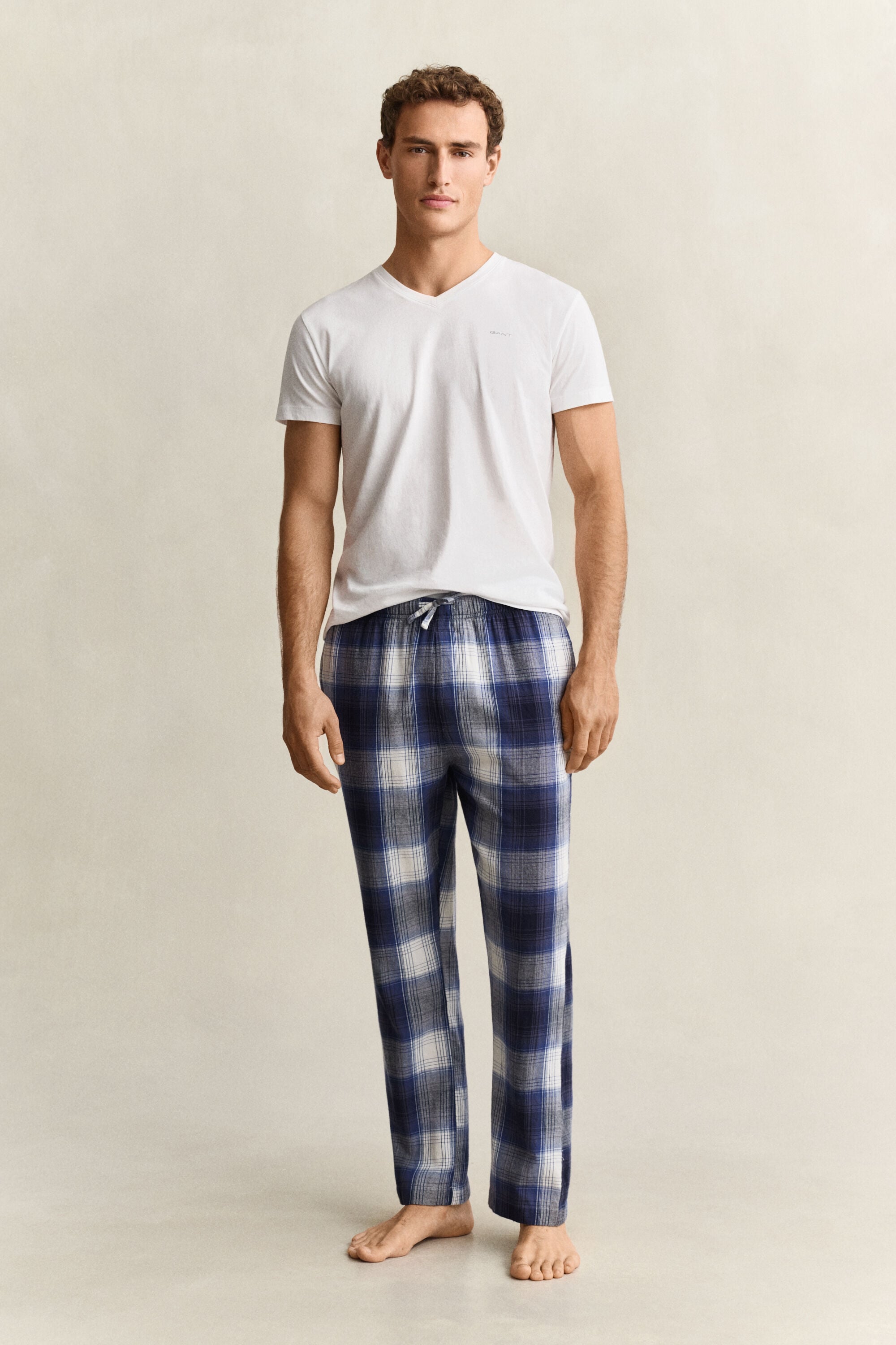 Geruite flanellen pyjamabroek