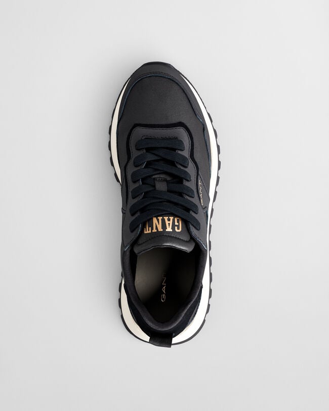 Caffay sneakers van suède en satijn