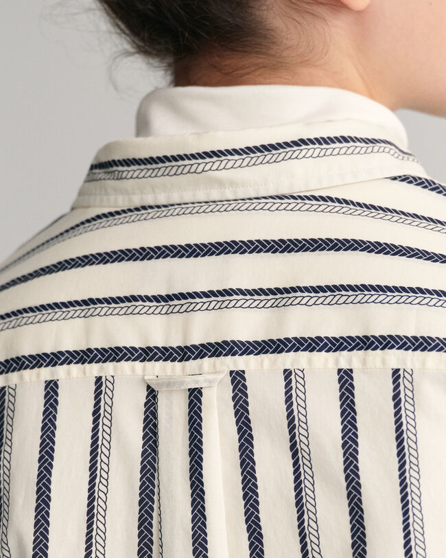 Regular Fit Rope blouse van katoenen voile