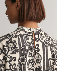 Lace Print blouse met col