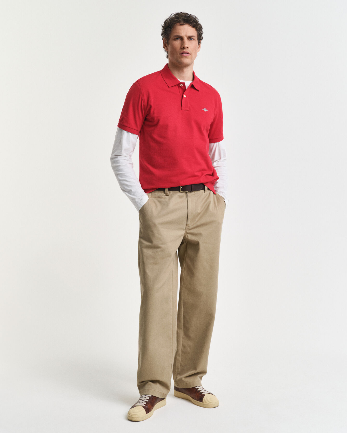 Regular Fit Shield piqué poloshirt