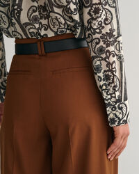 Relaxed Fit Lace Print overhemd van katoen en zijde