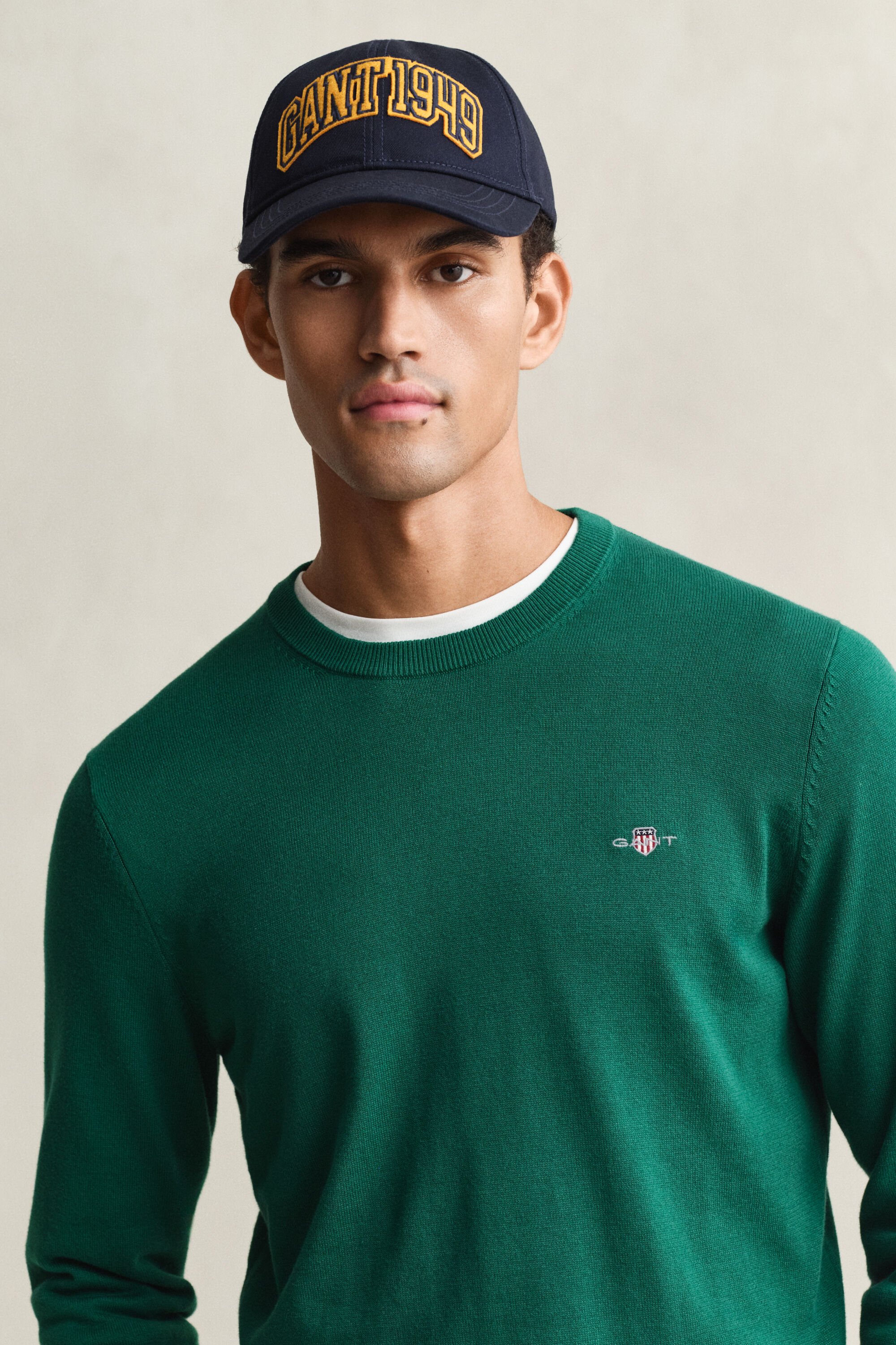 Katoenen trui met ronde hals