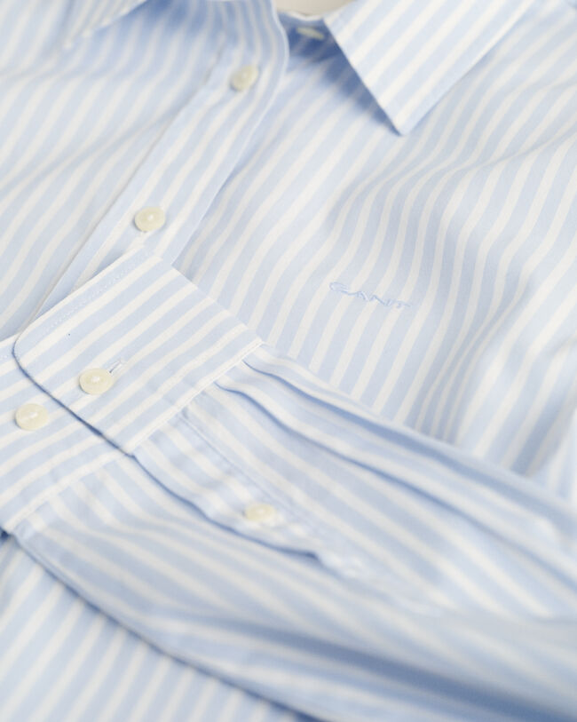 Regular Fit Classic overhemd met strepen van poplin