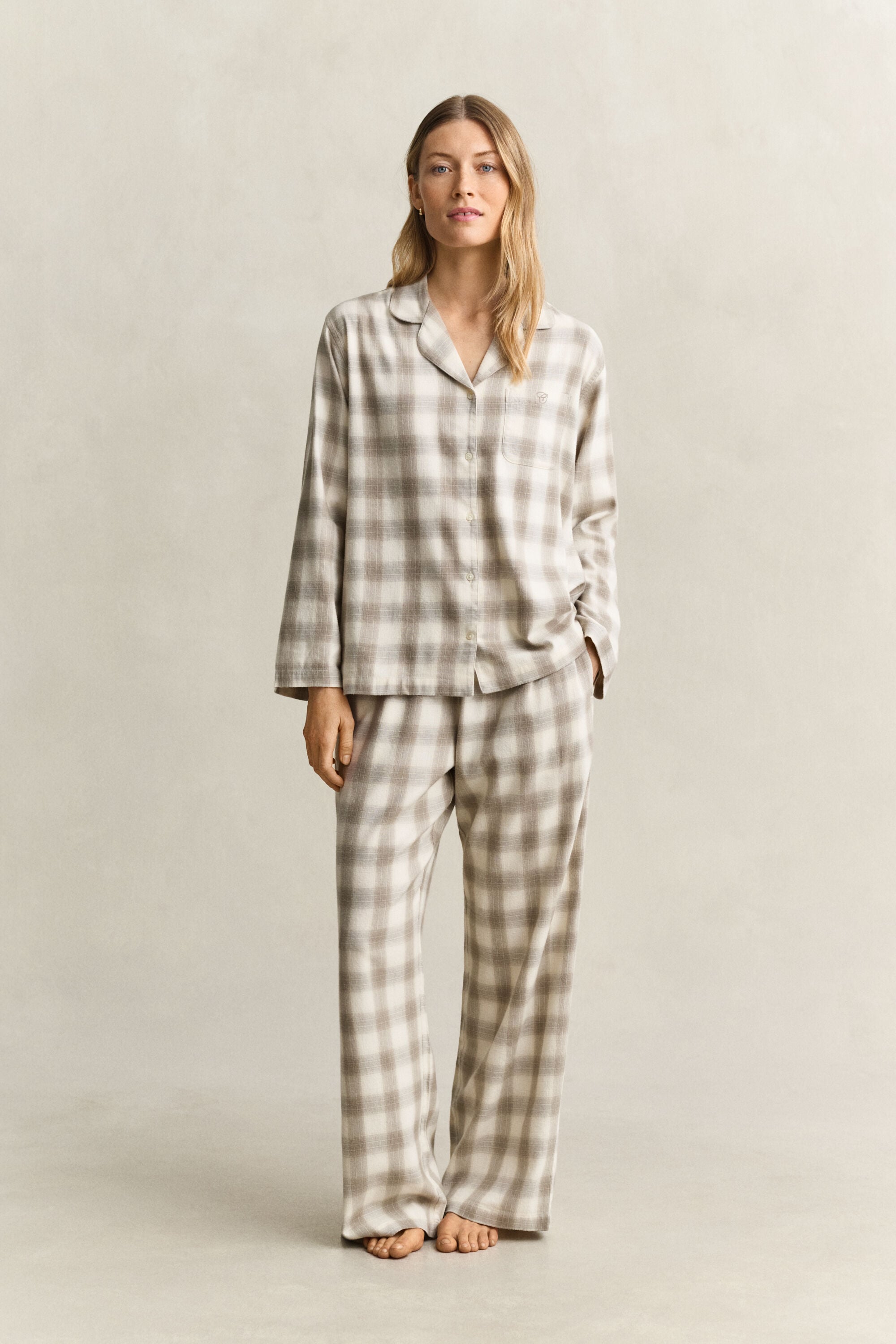 Geruite flanellen pyjama
