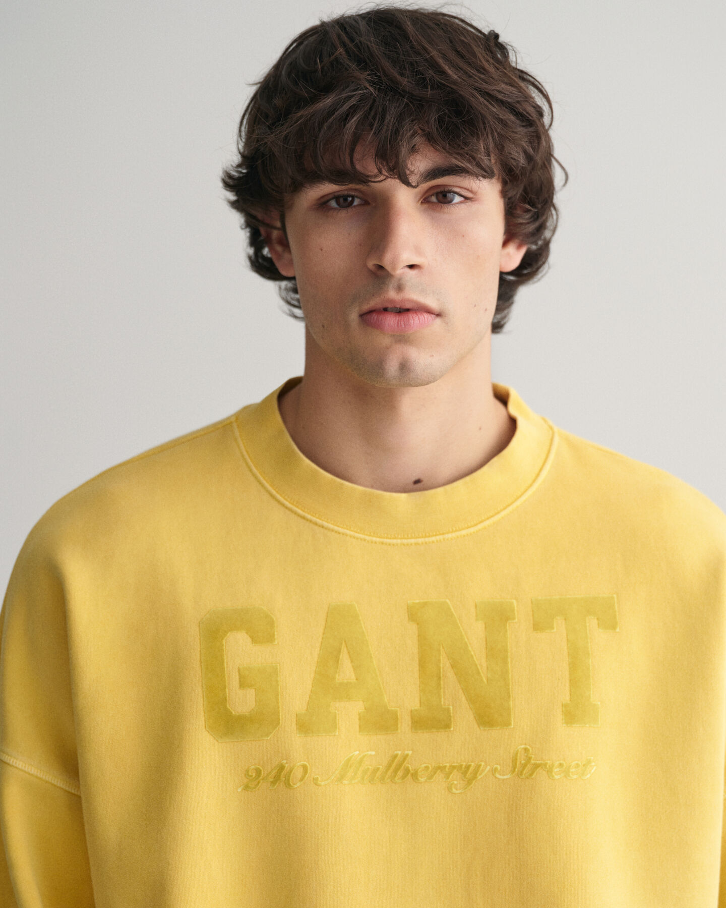 Sweatshirt met ronde hals en vintage wassing