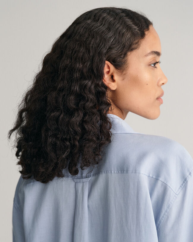 Relaxed Fit Pocket Detail blouse met korte mouwen