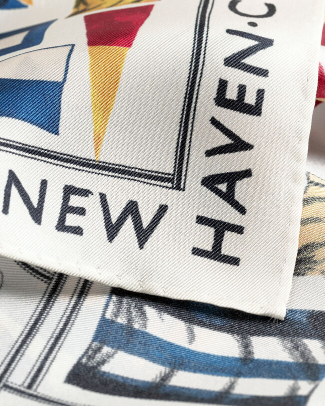 Zijden sjaal met Flag-print