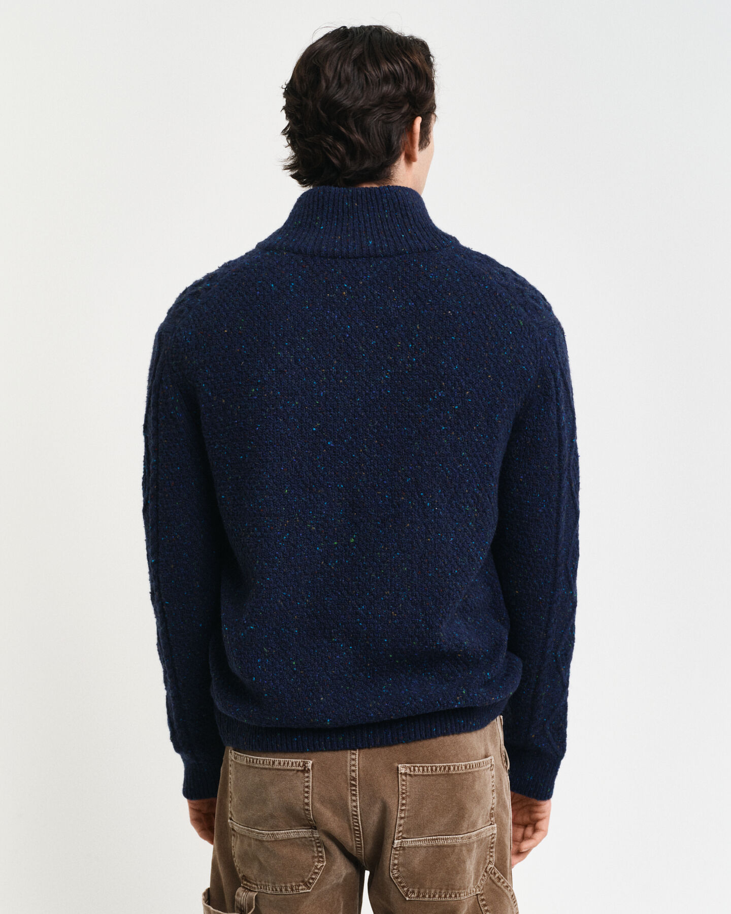 Kabelgebreid vest met rits