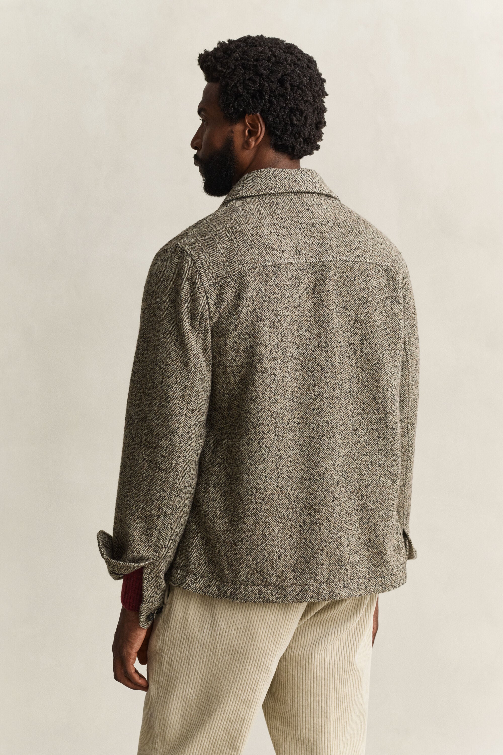 Overshirt met visgraatmotief