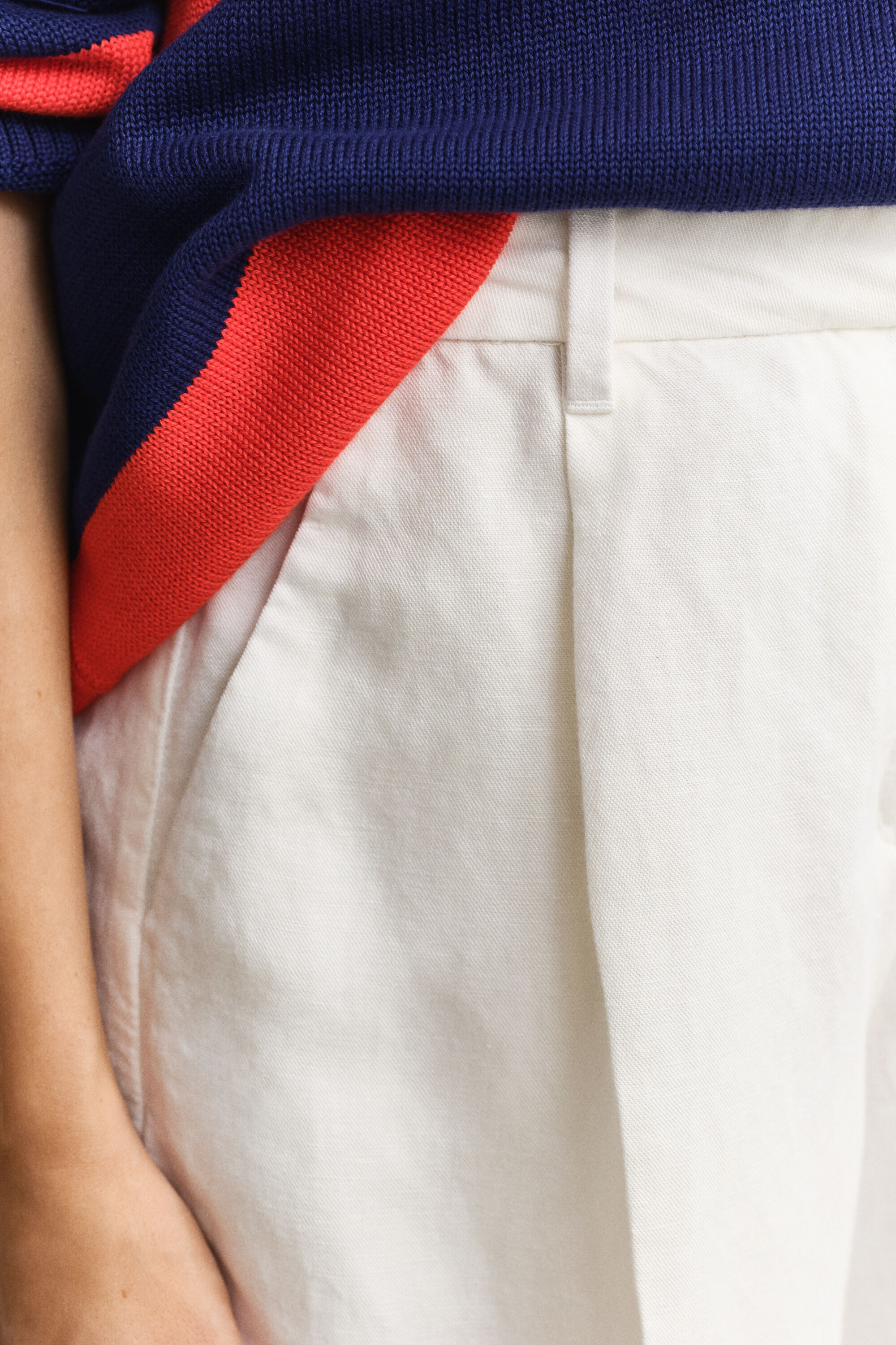 Geklede short van linnenmix