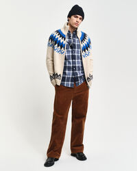 Jacquard vest met rits