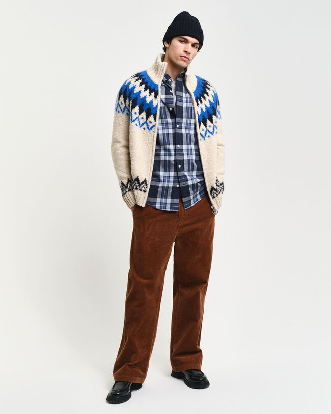 Jacquard vest met rits