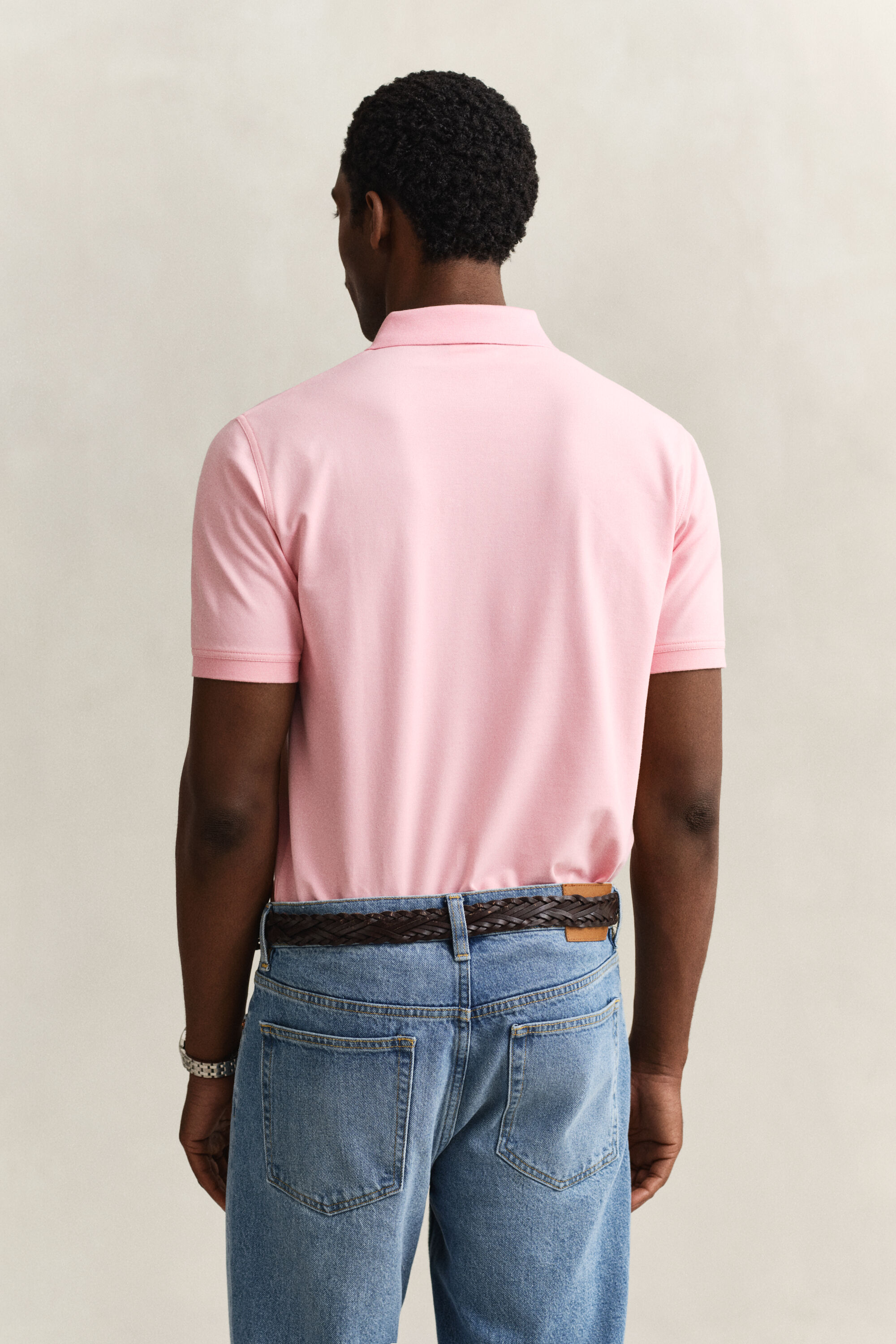 Piqué poloshirt met contrasterend detail