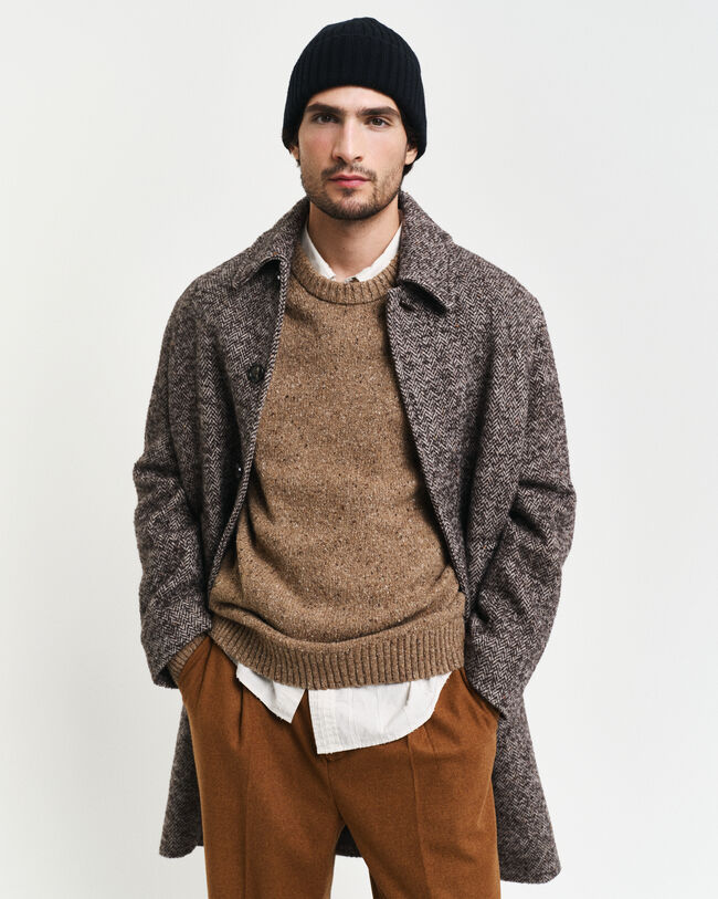 Wool Nepps trui met ronde hals