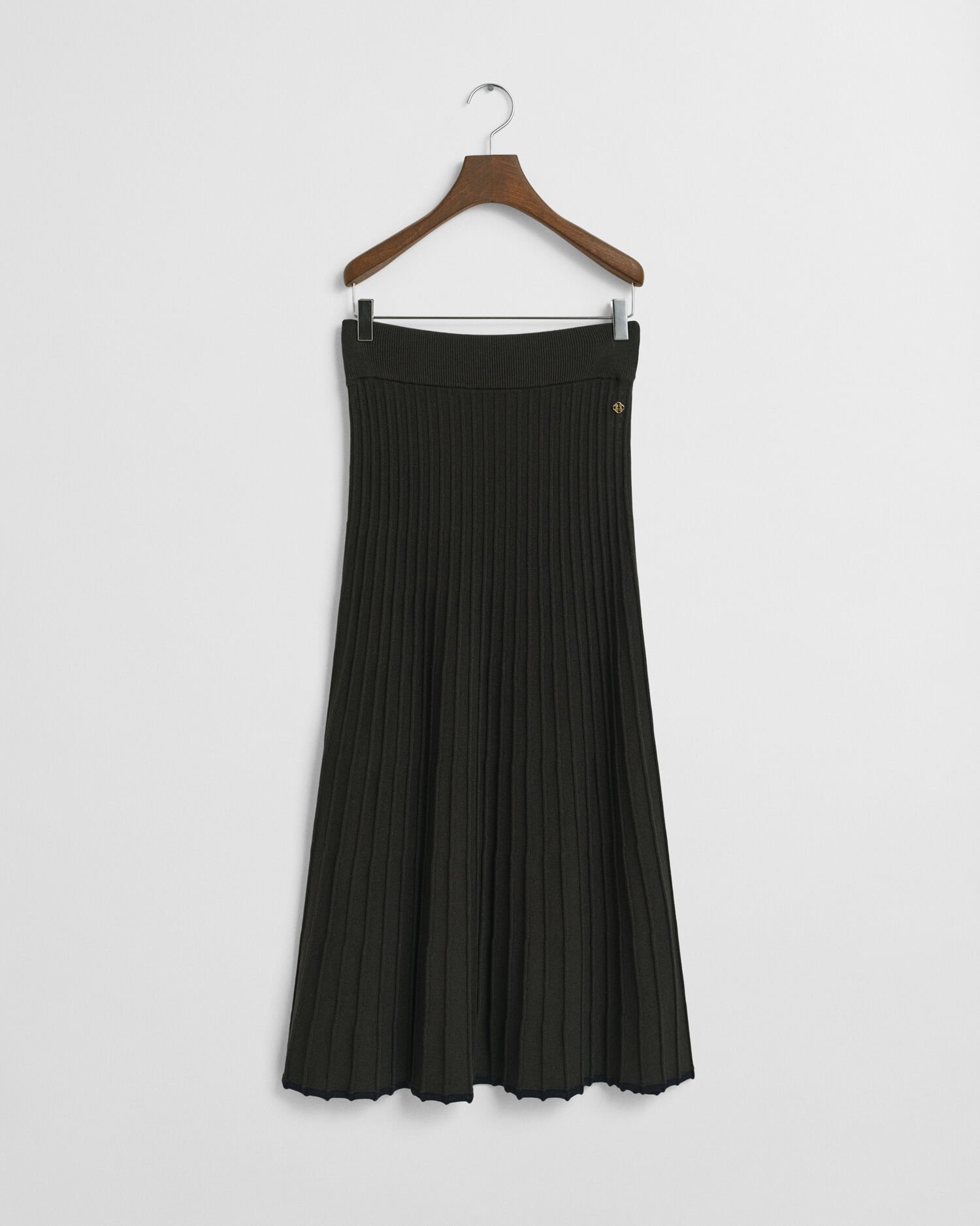 Contrast ribgebreide rok