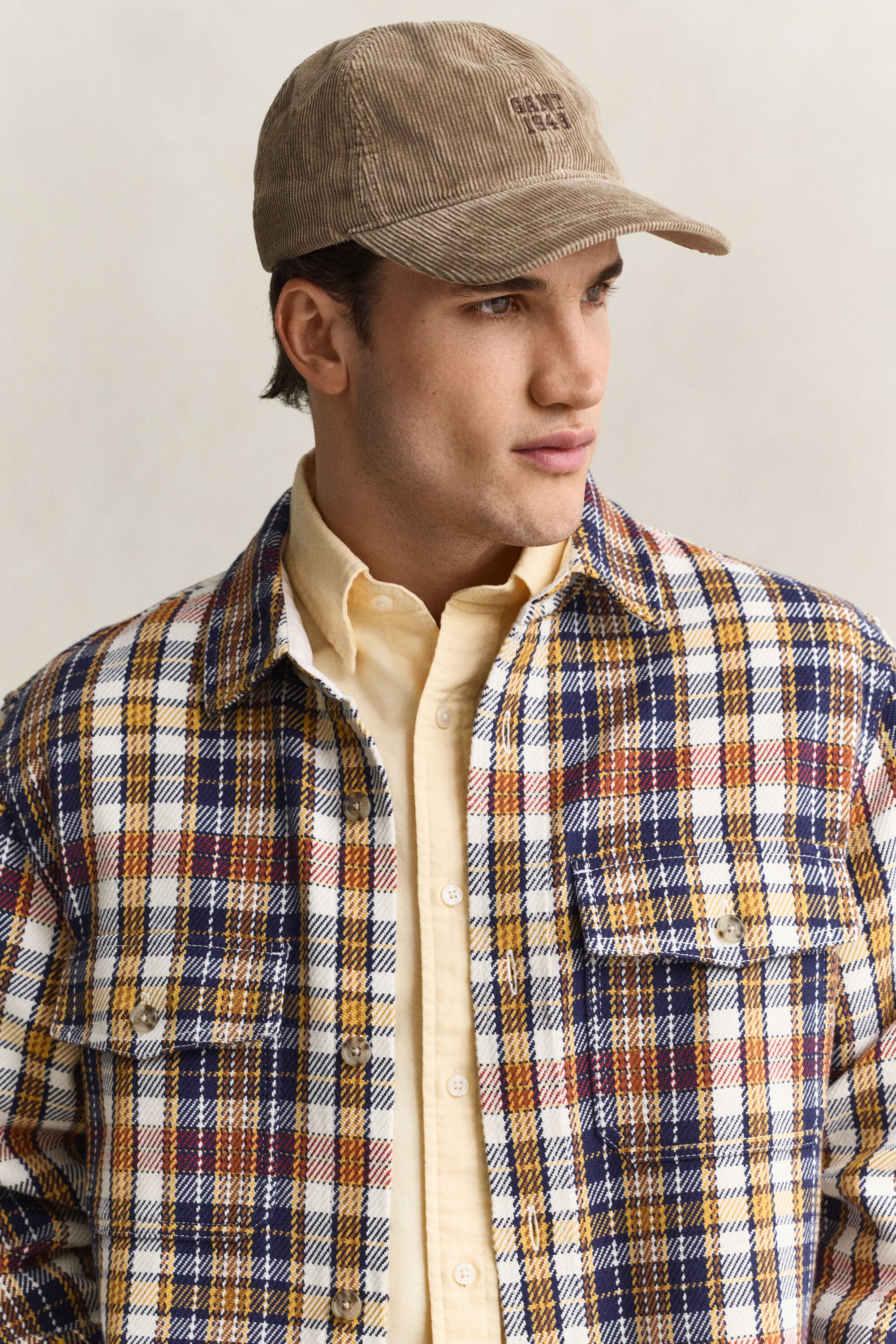 Geruit overshirt van keperkatoen