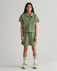 Teen Girls Terry Cloth short met hoge taille