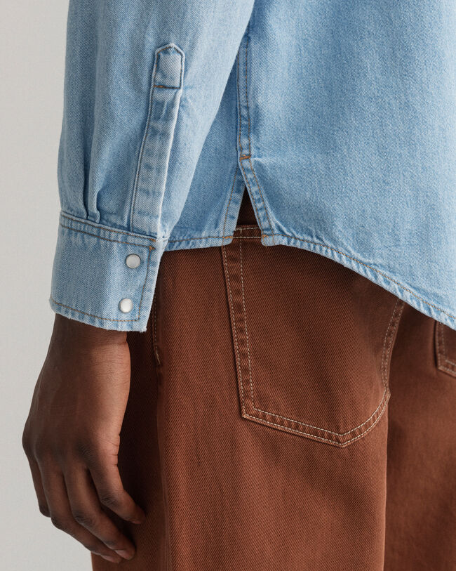 Relaxed Fit Western denim overhemd