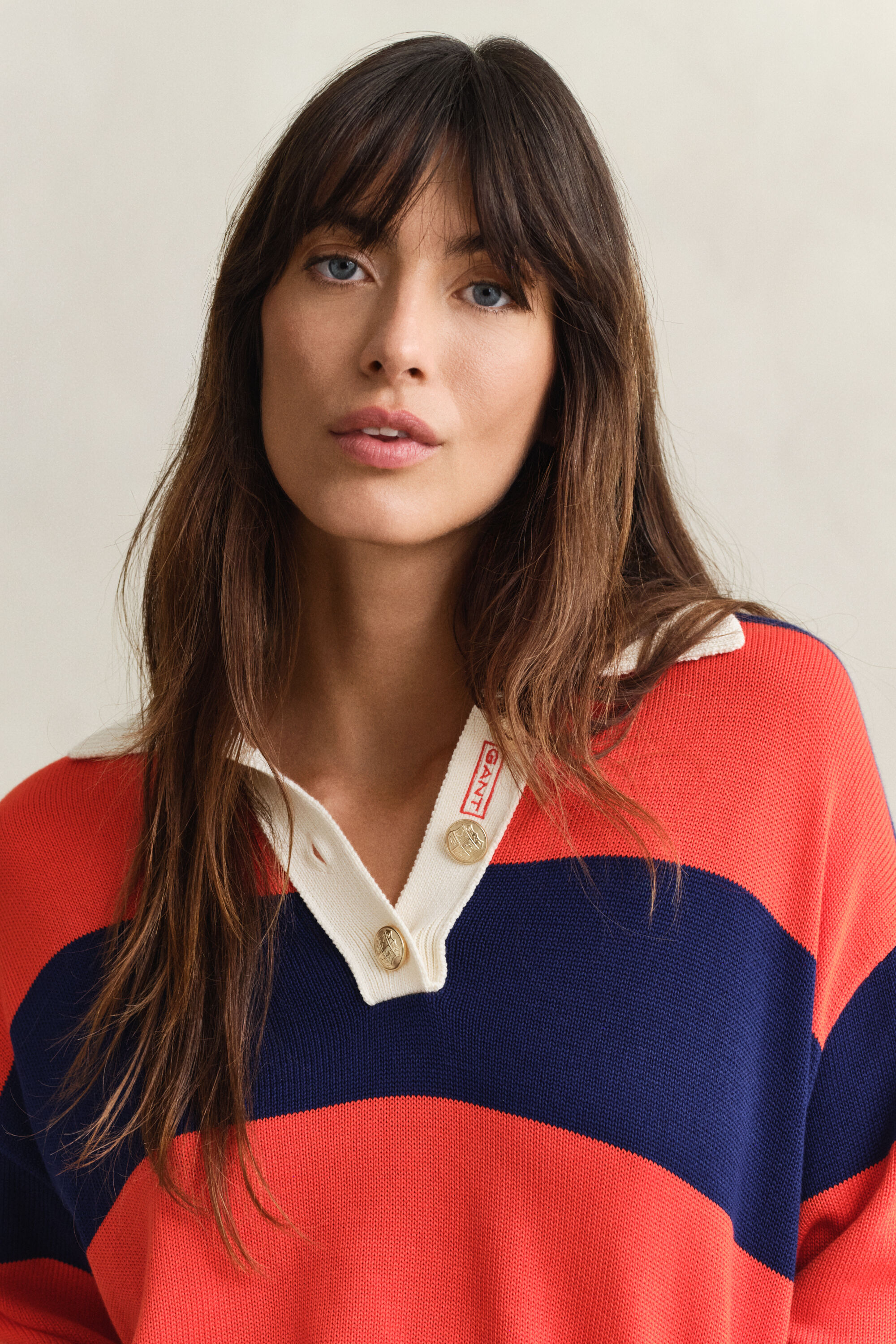 Katoenen Rugger met strepen