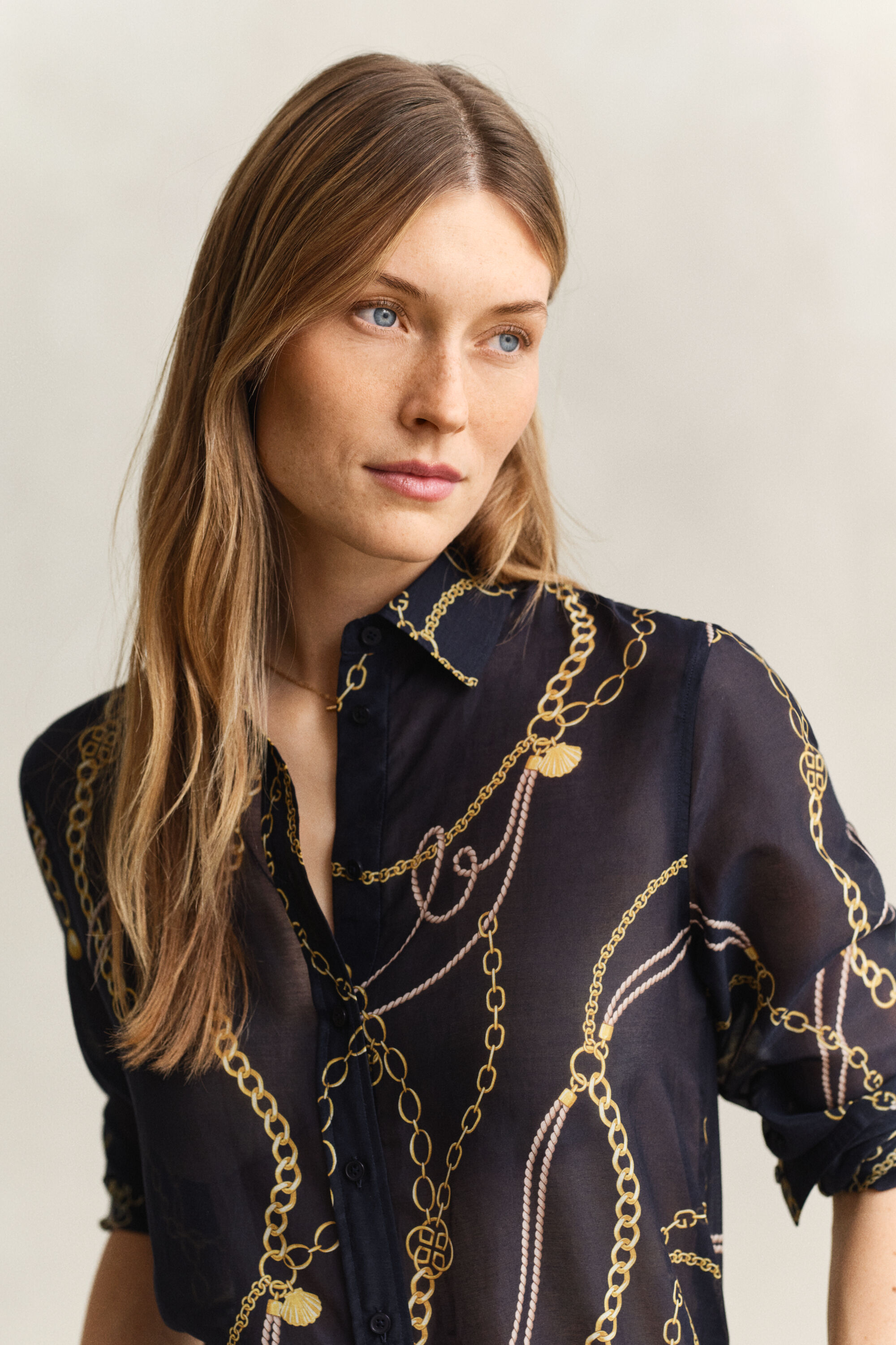 Overoverhemd van katoenzijde