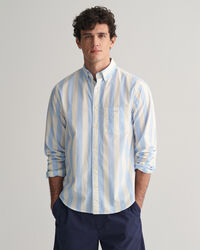 Regular Fit Parasol Striped overhemd van poplin