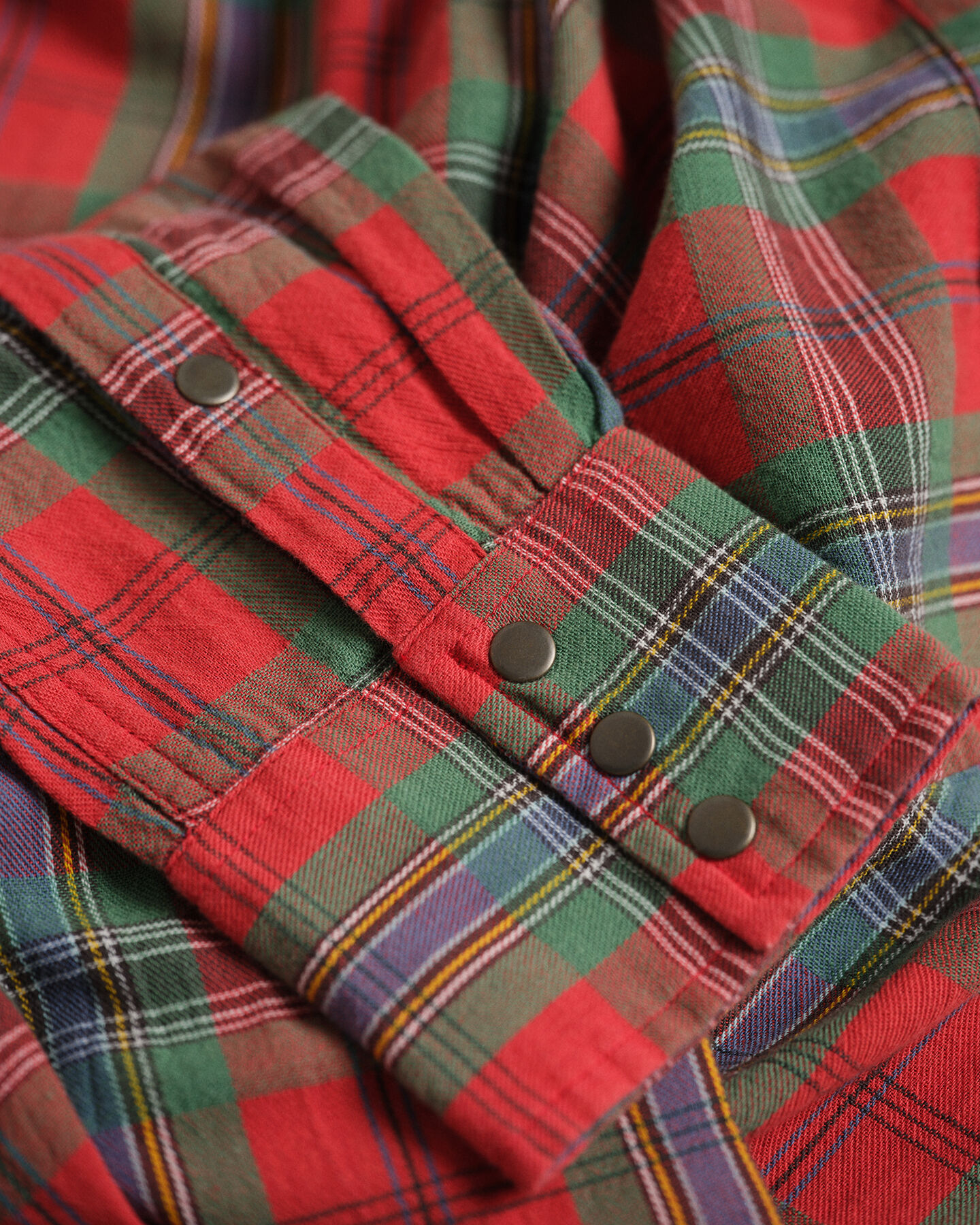 Wrangler x GANT Regular Fit Western shirt met Schotse ruit