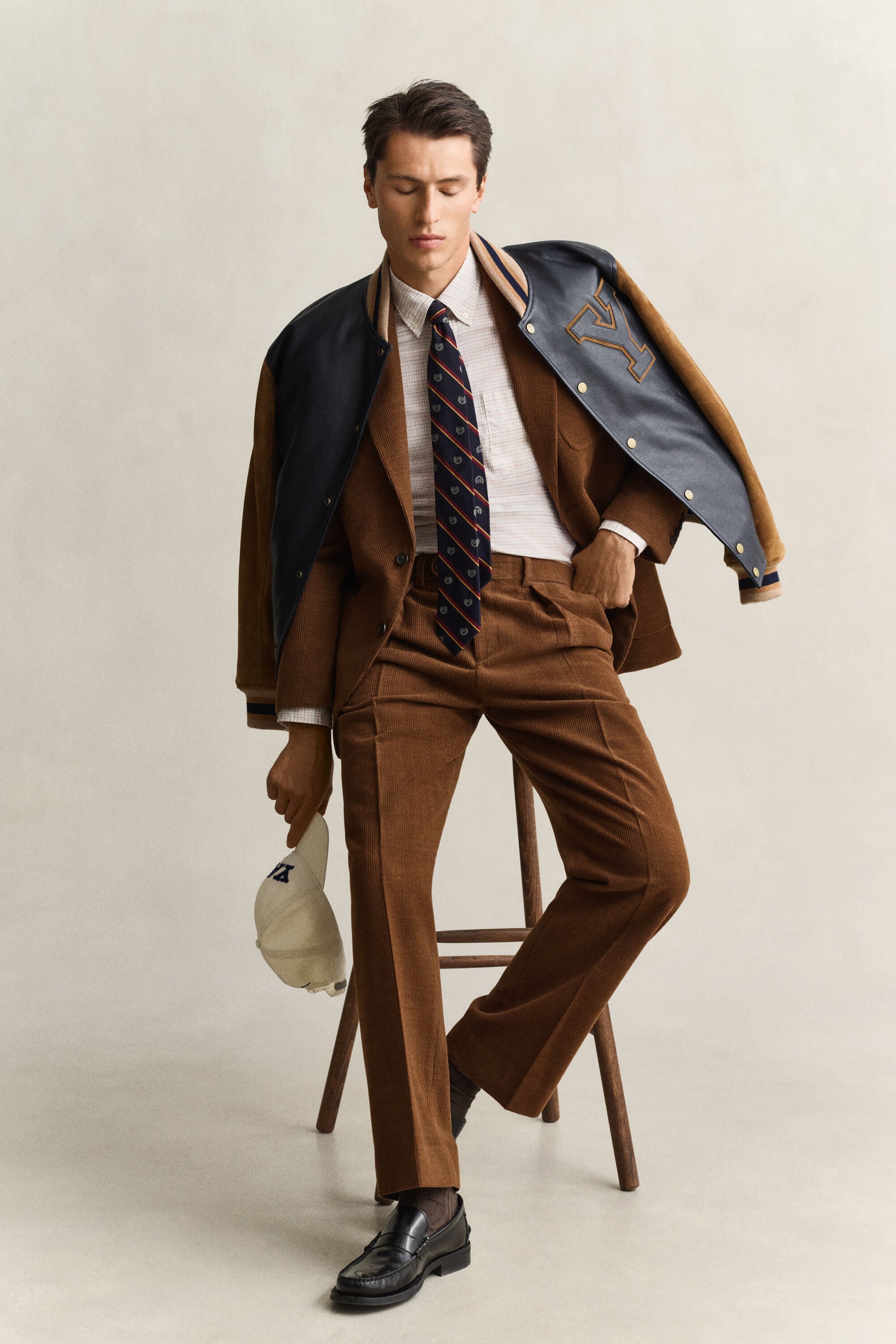 Gant x Yale Wool Corduroy kostuumbroek