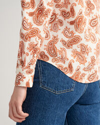 Regular Fit Paisley blouse van katoenen voile