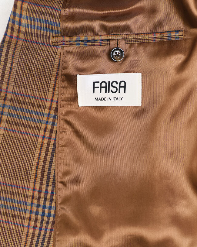 Relaxed Fit wollen blazer met ruiten