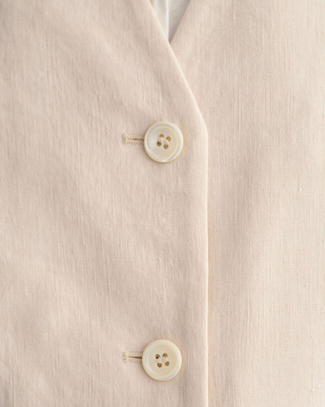 Regular Fit gilet van linnen met stretch