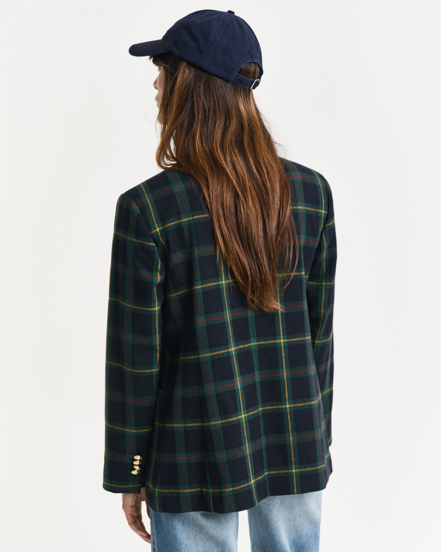 Regular Fit kostuumblazer met ruiten