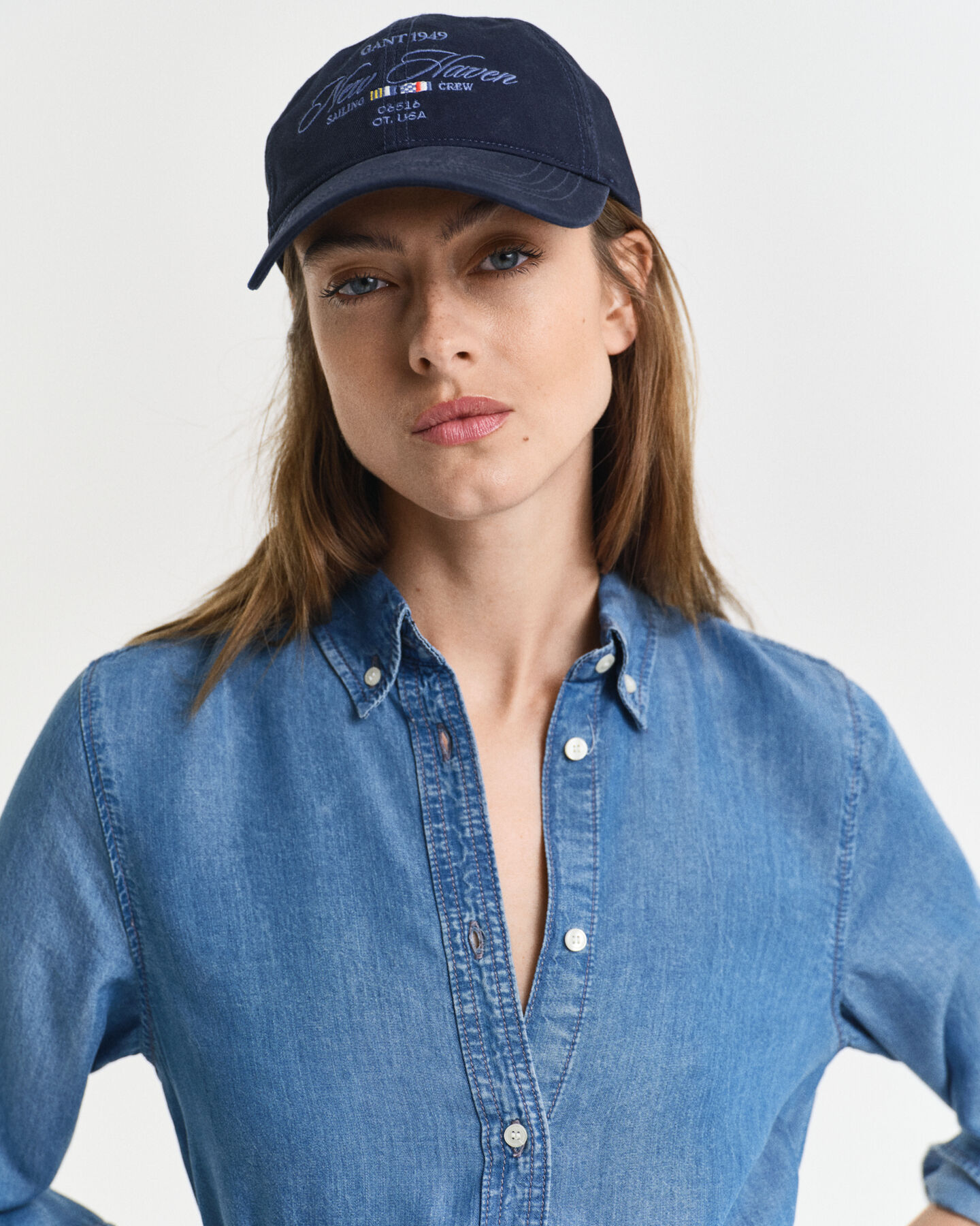 Overhemdjurk van chambray