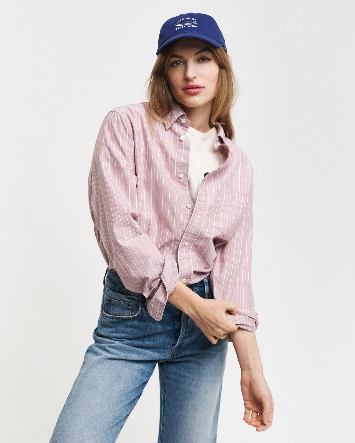 Regular Fit klassiek Oxford-overhemd met strepen