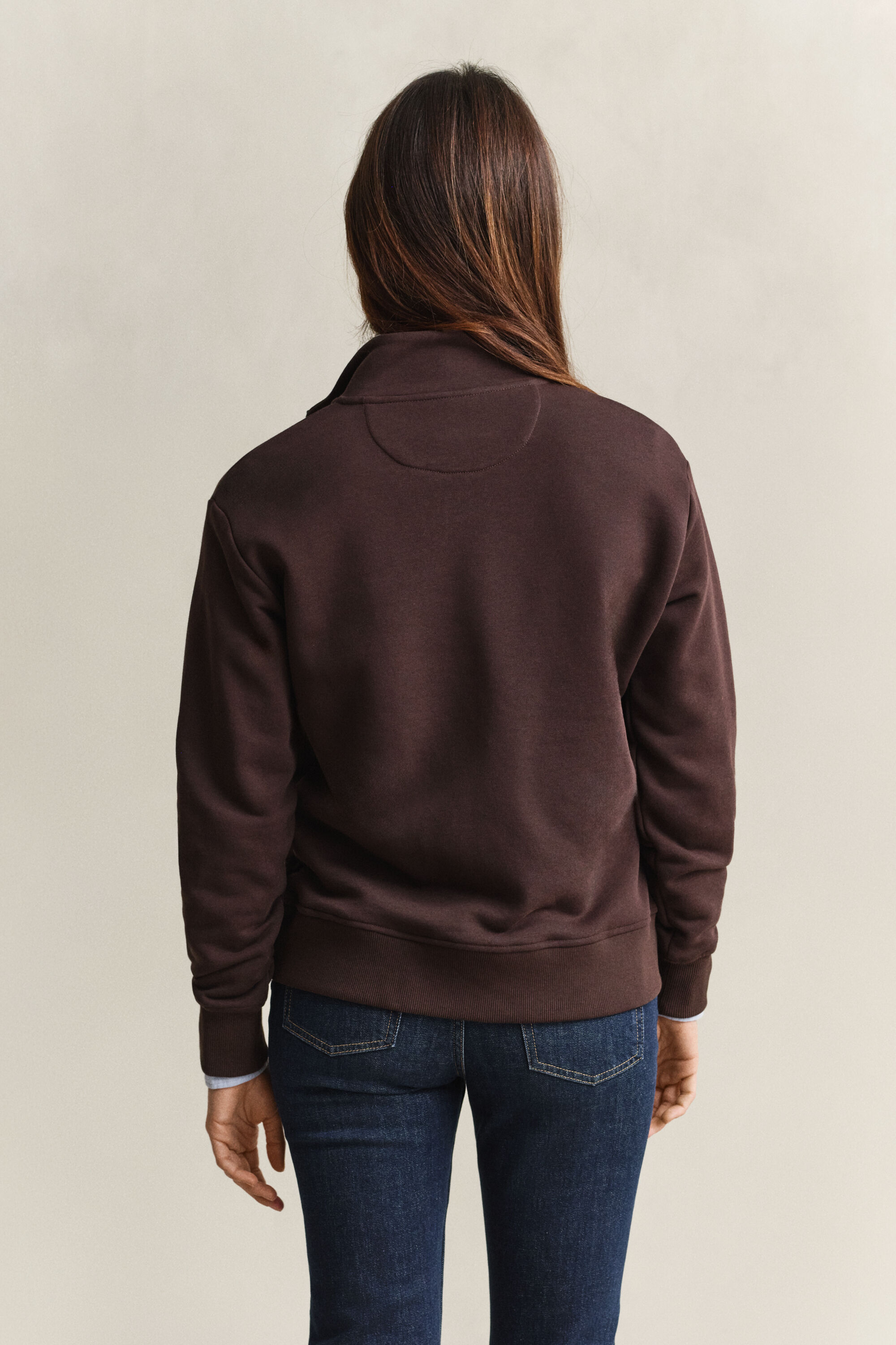 Shield sweatshirt met korte rits