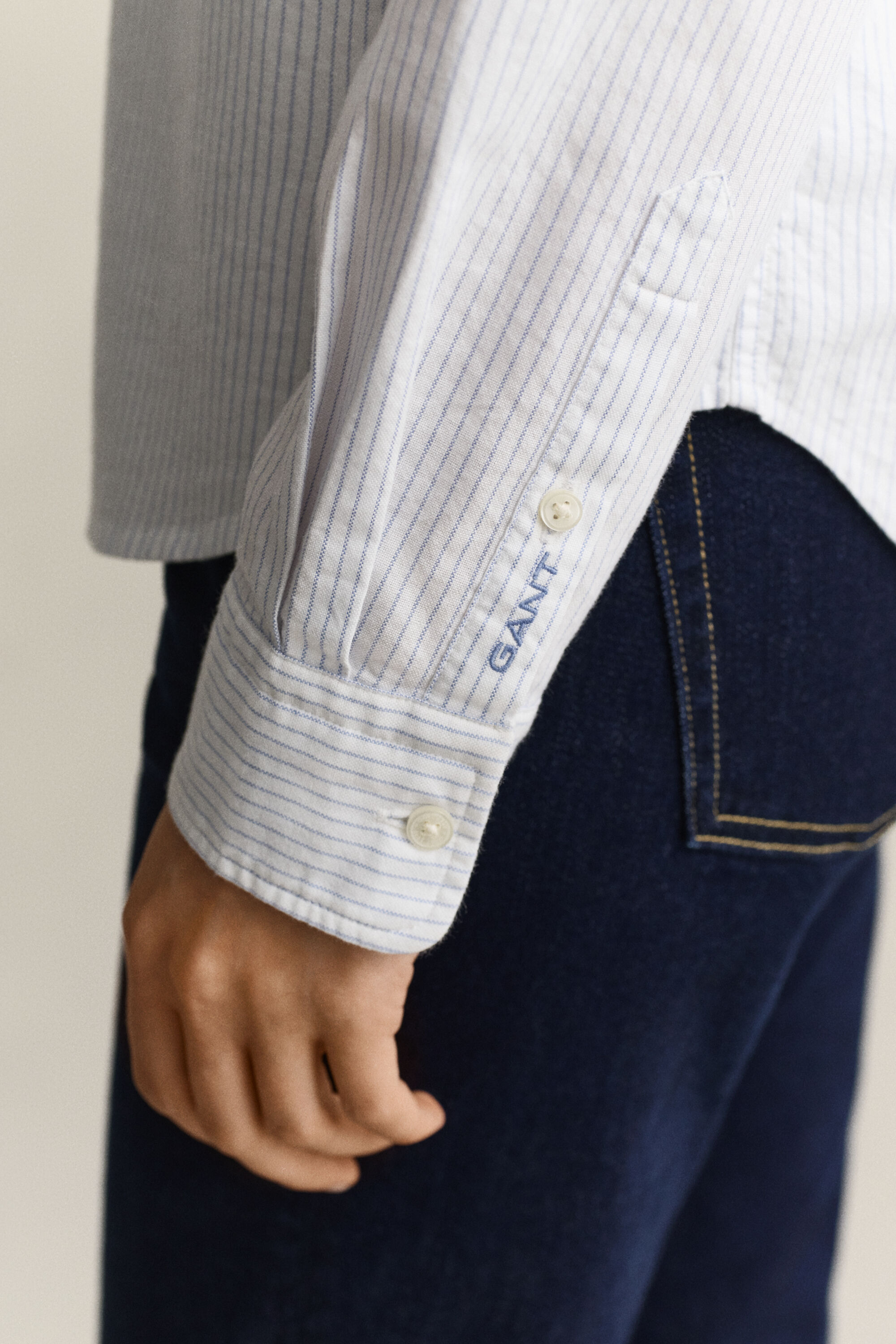 Gant x Yale gestreept Oxford-overhemd