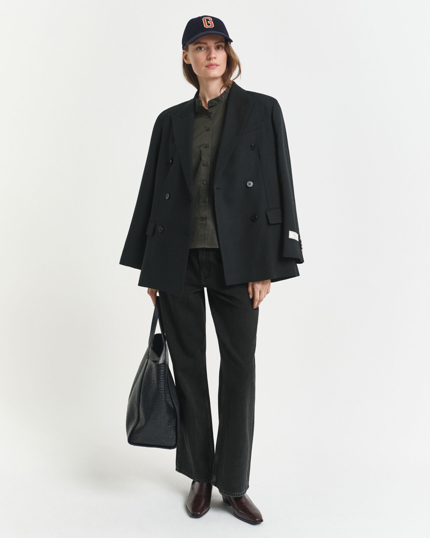 Blouse van katoensatijn