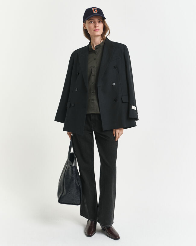 Blouse van katoensatijn