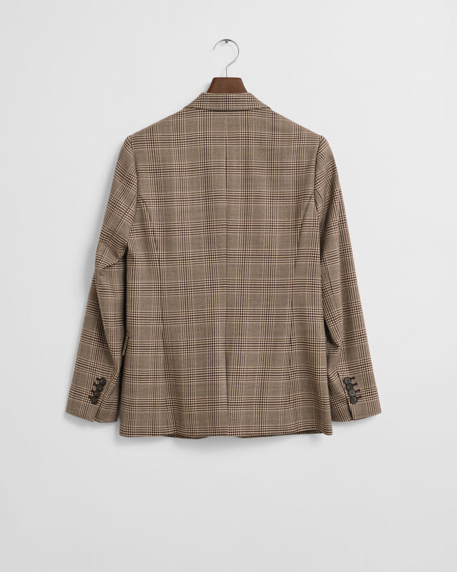 Regular Fit geruite blazer van wolmix