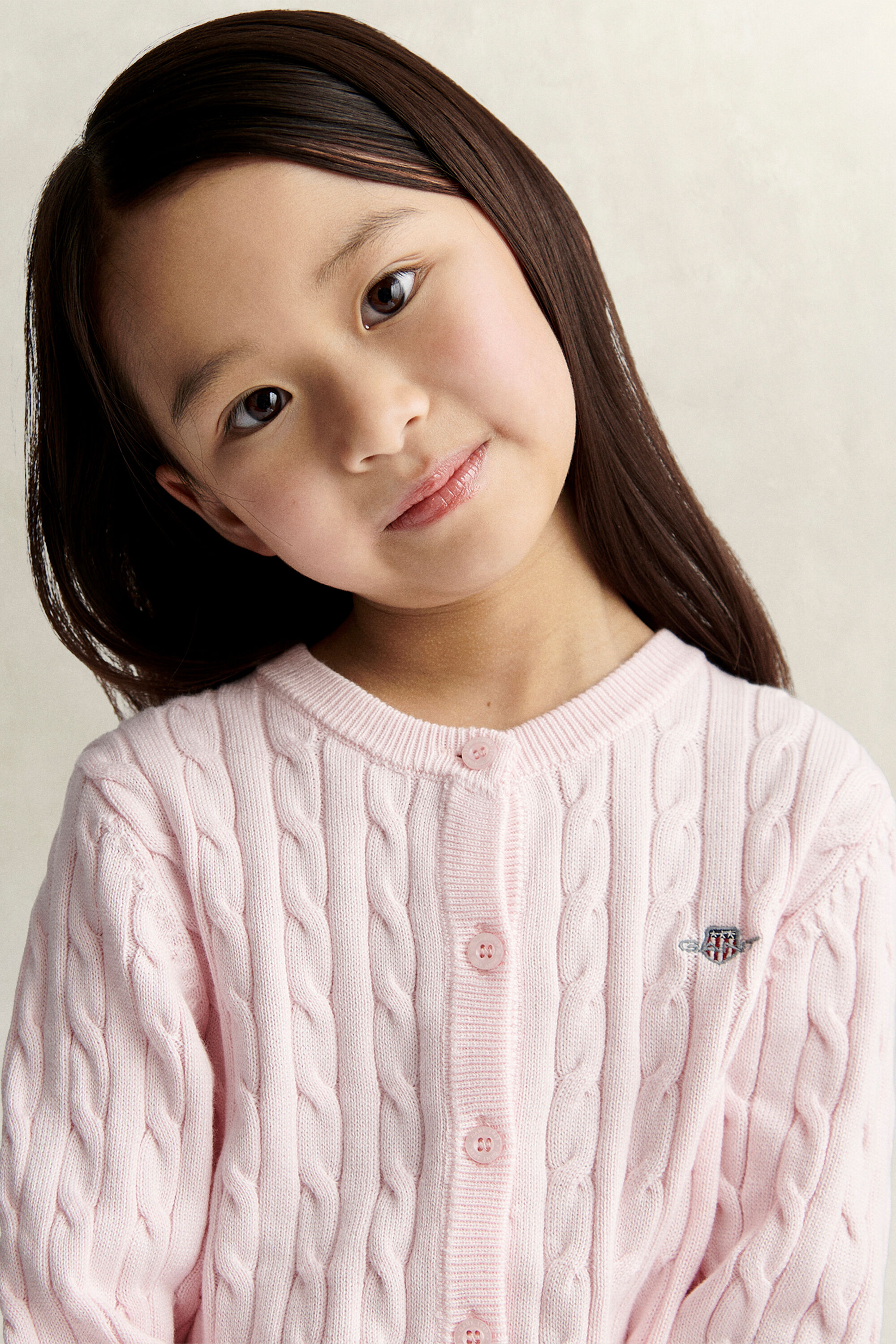 Girls Shield kabelgebreid vest