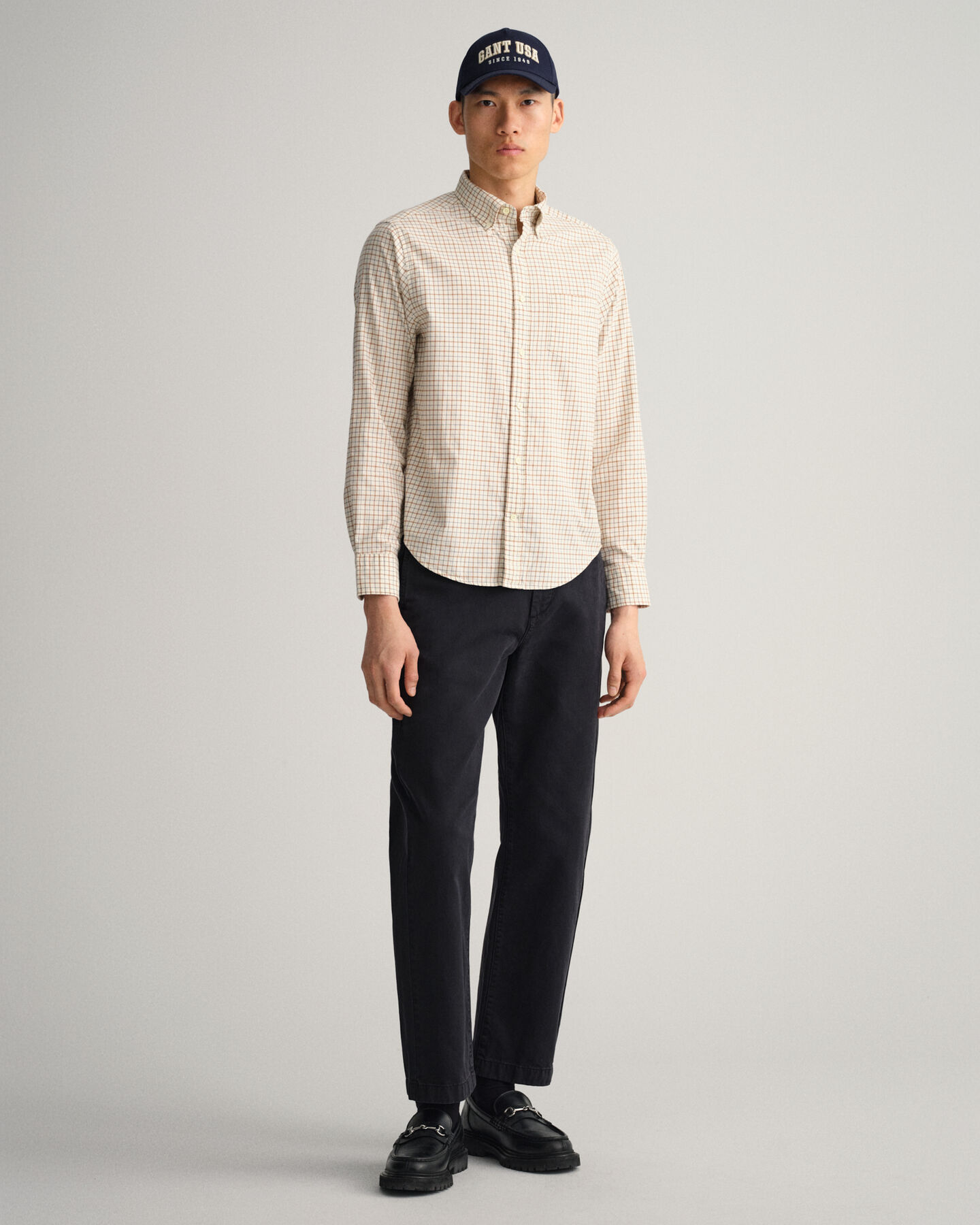 Regular Fit Window Check overhemd van keperstof