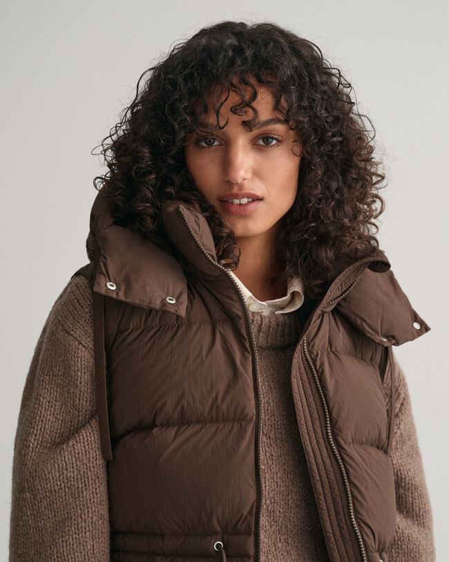 Middellange donsbodywarmer